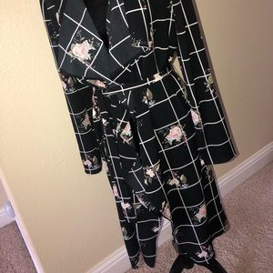 Black Floral Cardigan